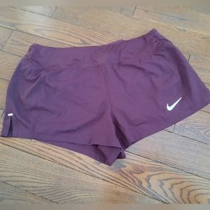 Nike Dri-Fit Running Shorts, Size Large, Burgundy